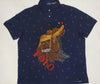 Nwt Polo Ralph Lauren Navy Saddle Print Classic Fit Polo - Unique Style