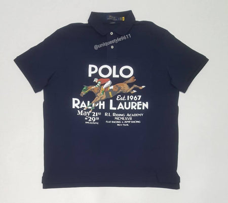 Nwt Polo Ralph Lauren Striped Spellout Classic Fit Polo