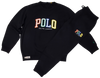 Nwt Polo Ralph Lauren Black  Color Spellout Sweatshirt with Matching Joggers - Unique Style