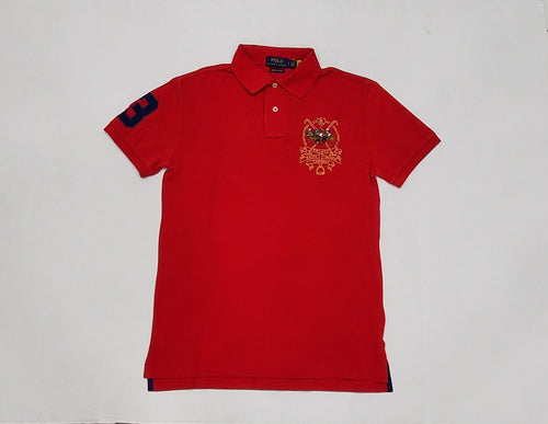 Nwt Polo Ralph Lauren Red Triple Pony Custom Slim Fit Polo - Unique Style