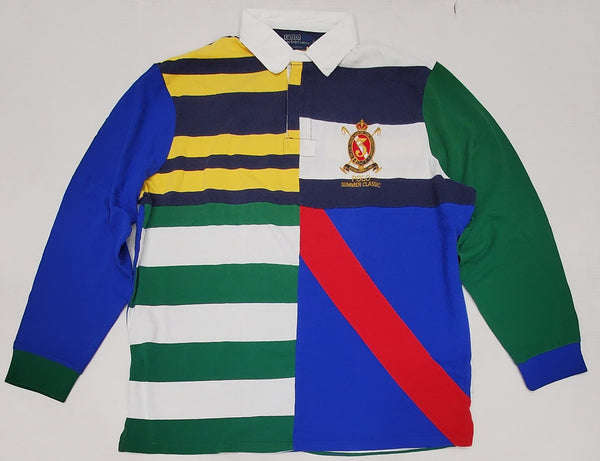 Nwt Polo Sport Multi Crest #3 Classic Fit L/S Rugby - Unique Style