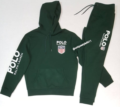 Nwt Polo Ralph Lauren Green 1967 K-Swiss Pullover Hoodie with Matching Green 1967 K-Swiss Joggers - Unique Style