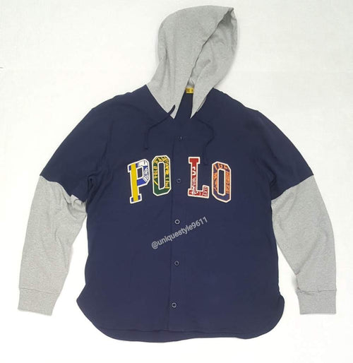 Nwt Polo Ralph Lauren Pennant Logo Baseball Hooded Jersey - Unique Style