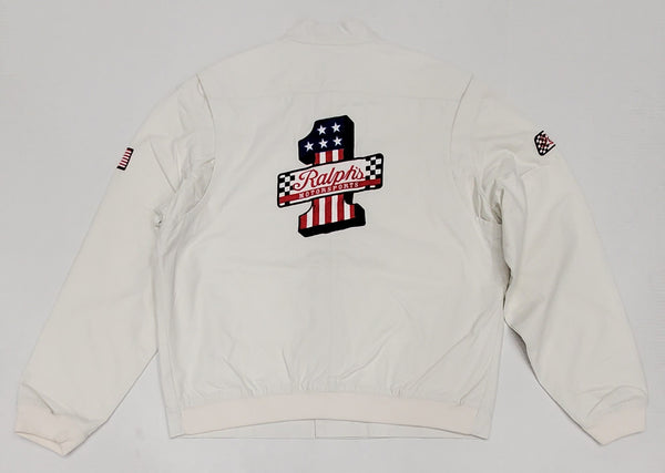 Nwt Polo Ralph Lauren Racing Patches Cotton Zip Up Jacket - Unique Style