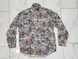 Nwt Polo Ralph Lauren Allover Equestrian Print Classic Fit Button Up - Unique Style