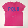 Nwt Polo Ralph Lauren Women Pink Embroidered  Spellout Tee - Unique Style