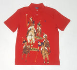 Nwt Polo Ralph Lauren Red Five/5 Horsemen Classic Fit Polo - Unique Style