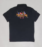 Nwt Polo Big & Tall Triple Pony Black Embroidered Polo - Unique Style