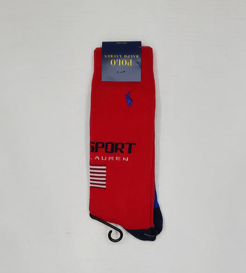 Nwt Polo Ralph Lauren Red Polo Sport Small Pony Socks - Unique Style