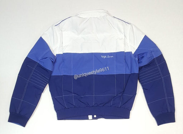 Nwt Polo Ralph Lauren Blue/White Racing Patch Windbreaker Jacket - Unique Style