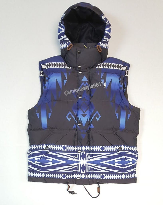 Nwt Polo Ralph Lauren Aztec Convertible Down Vest/Jacket - Unique Style