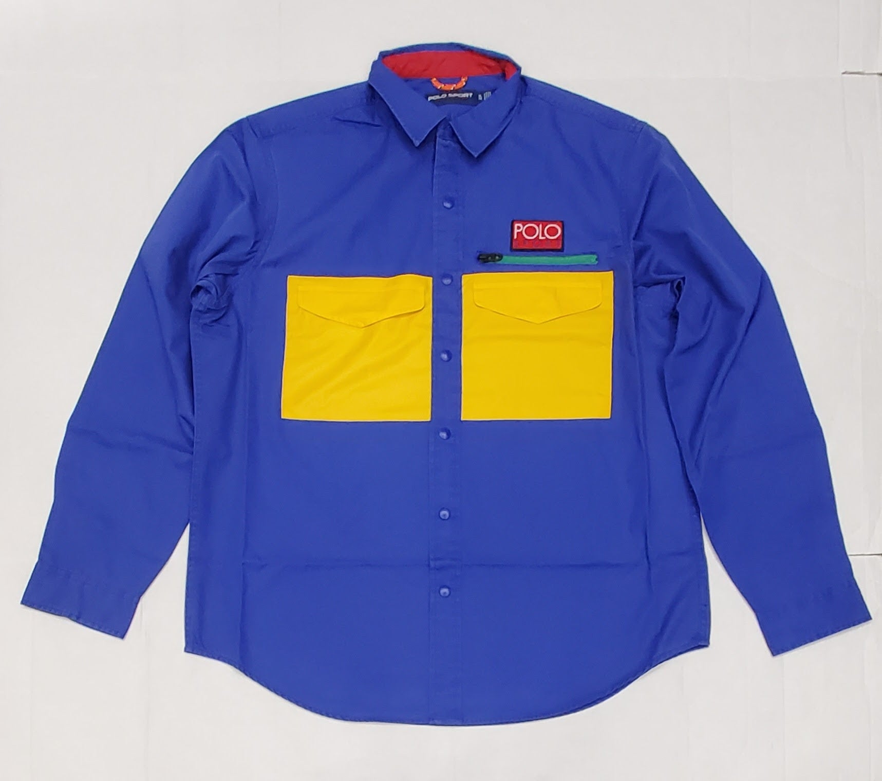 トップス \"90s polo sport\" L/S polo M blue Vintage 90s Polo Sport Ralph Lauren Size XL Mens Blue 1/4