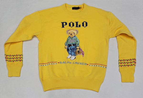 Nwt Polo Ralph Lauren Women's Yellow Teddy Bear Sweatshirt - Unique Style