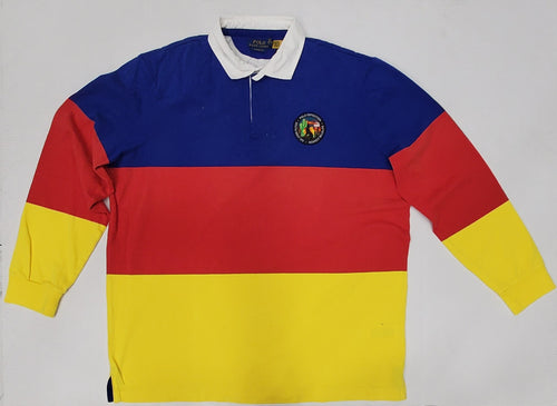 Nwt Polo Ralph Lauren Red /Yellow Expedition Patch Rugby - Unique Style