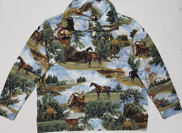 Nwt Polo Ralph Lauren Equestrian Allover Print Hoodie - Unique Style