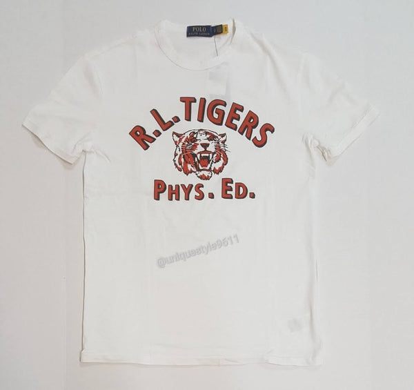 Nwt Polo Ralph Lauren White R.L Tiger Phys . Ed Tee - Unique Style