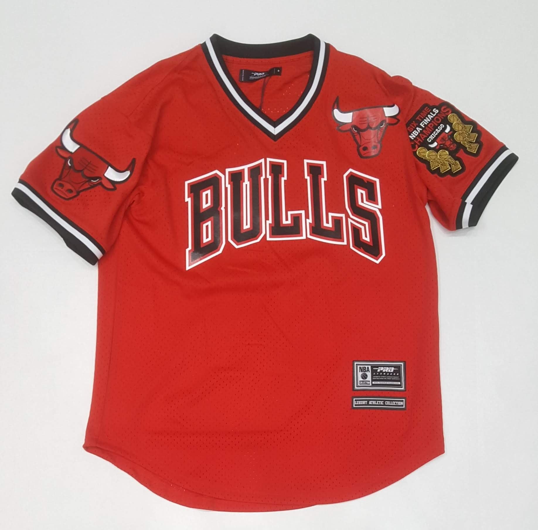 Mitchell &Ness NBA Chicago Bulls Mesh Button Front Jersey Red/Black Size  Small