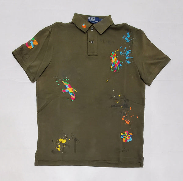 Nwt Polo Ralph Lauren Olive Peace 67 Classic Fit Polo - Unique Style