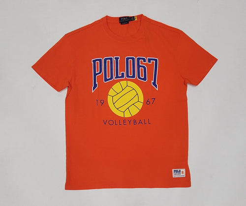 Nwt Polo Ralph Lauren Orange 1967 Volleyball Classic Fit Tee - Unique Style