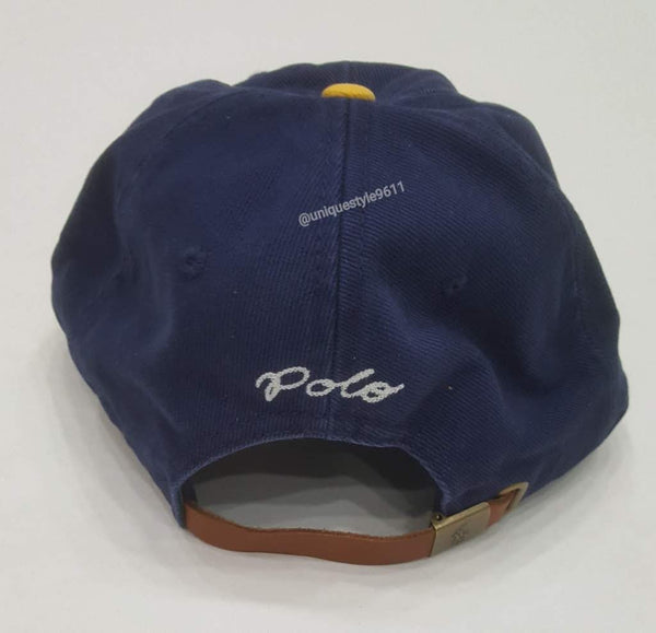 Nwt Polo Ralph Lauren Navy/Yellow 1967 Adjustable Strap Back Hat - Unique Style