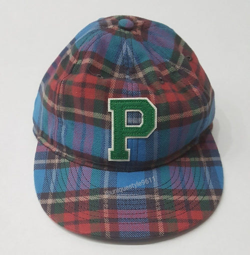 Nwt Polo Ralph Lauren Plaid 'P' Patch Twill Buckled Strap Back Hat - Unique Style