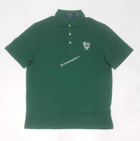 NWT POLO RALPH LAUREN WHITE 371ST INFANTRY REGIMENT 1967 DRAGON EMBROIDERED CUSTOM FIT SHORT SLEEVE POLO