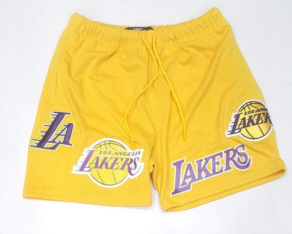 Pro Standard Los Angeles Lakers Yellow Mesh Shorts - Unique Style