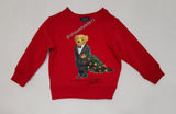 Nwt Polo Ralph Lauren Red Tuxedo Christmas Tree Bear Boys Sweatshirt - Unique Style