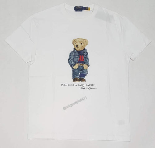 Nwt  Polo Ralph Lauren White RL Sweater Teddy Bear Classic Fit Tee - Unique Style