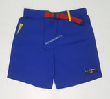 Nwt Polo Ralph Lauren Royal Blue Polo Sport Red Belted Nylon Shorts - Unique Style
