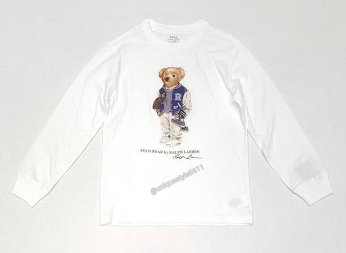 Nwt Kids Polo Ralph Lauren Rugby Bear L/S Tee - Unique Style