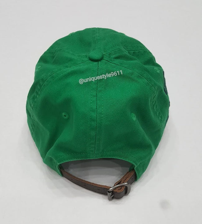 Nwt  Polo Ralph Lauren Green Triple Pony #3 Leather Adjustable Strap Back - Unique Style