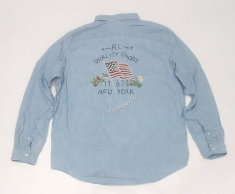 Nwt Polo Ralph Lauren Denim 1967 New York Classic Fit L/S BD