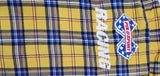 Nwt Polo Ralph Lauren Yellow Plaid Racing Patches Classic Fit Button up - Unique Style