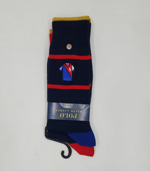Nwt Polo Ralph Lauren 2 Pack Navy With Small Pony Socks - Unique Style