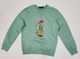 Nwt Polo Ralph Lauren Green Fishing Teddy Bear Sweatshirt - Unique Style
