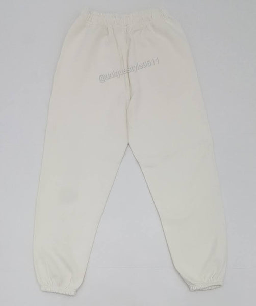 Nwt Polo Ralph Lauren Women's  Cream Racing Patch Sweatpants - Unique Style