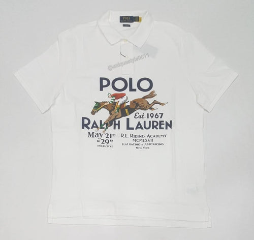 Nwt  Polo Ralph Lauren White Equestrian 1967 Classic Fit Polo - Unique Style