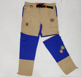 Nwt Polo Ralph Lauren Khaki/Royal Utility Patches Convertible 2 in 1 Pants - Unique Style
