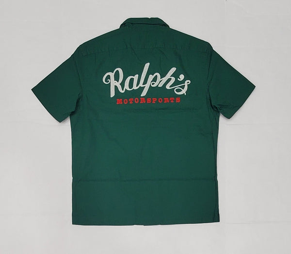 Nwt Polo Ralph Lauren Green Ralph Lauren Motor Cross Short Sleeve Button Up - Unique Style