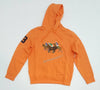 Nwt  Polo Ralph Lauren Orange Triple Pony Embroidered Hoodie - Unique Style