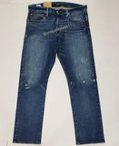 Nwt Polo Ralph Lauren Varick Slim Straight Paint Splatter Jeans - Unique Style