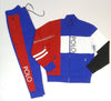 Nwt Polo Ralph Lauren Red/Royal Spellout Track Jacket with Matching Joggers - Unique Style