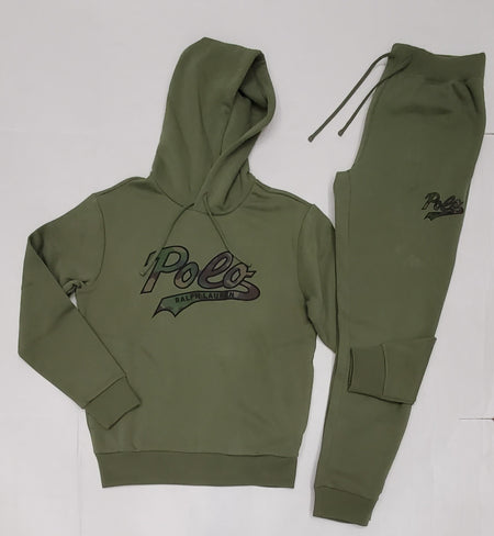 Nwt Polo Ralph Lauren Green 1967 K-Swiss Pullover Hoodie with Matching Green 1967 K-Swiss Joggers