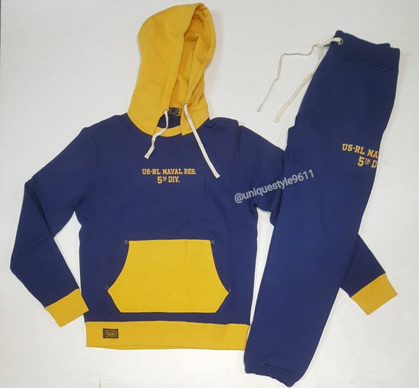 Nwt Polo Ralph Lauren Navy Signal Squadron US-RL Hoodie With Matching Navy US-RL Naval Joggers - Unique Style