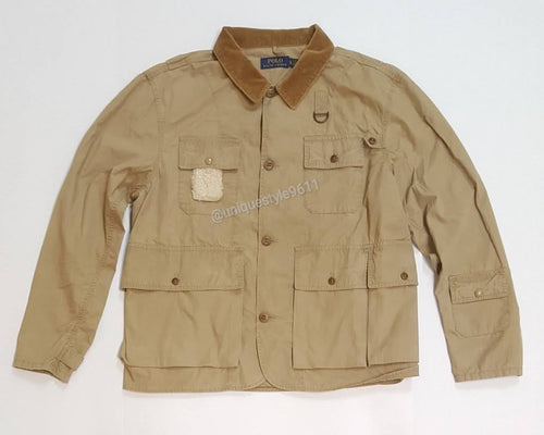 Nwt Polo Ralph Lauren Khaki Shearling-Patch Wading Jacket - Unique Style