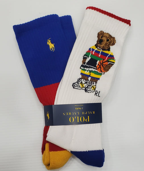 Nwt Polo Ralph Lauren White Bear/Small Pony Socks - Unique Style