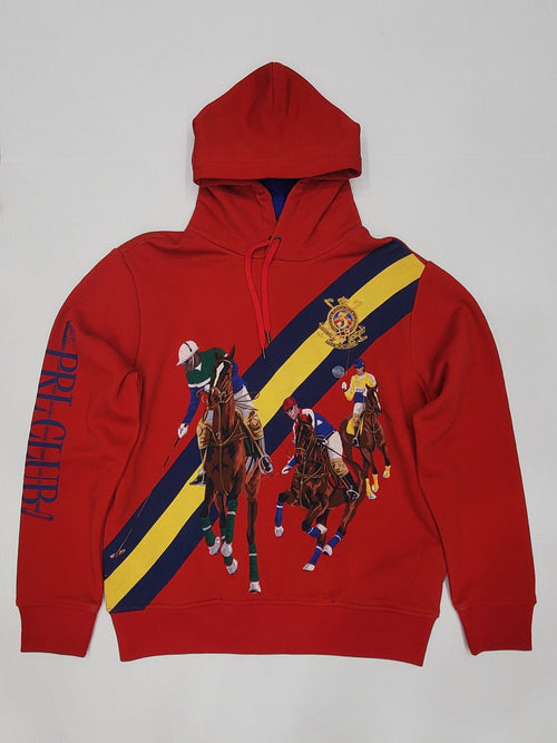 Nwt Polo Ralph Lauren Red Equestrian Pullover Hoodie - Unique Style