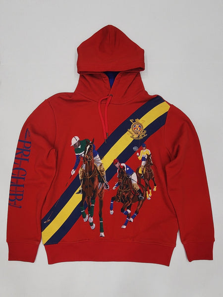 Nwt Polo Ralph Lauren Red Equestrian Pullover Hoodie - Unique Style