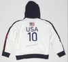 Nwt Polo Ralph Lauren White Team USA 10 Vancouver Big Pony Pullover Hoodie - Unique Style